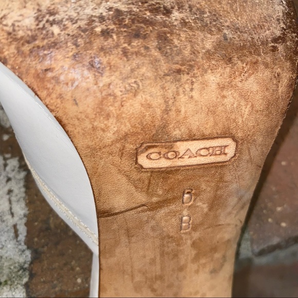 Coach Leather Jacie A3228 Square Toe Mule Sz 6B Made In Italy - Picture 9 of 10